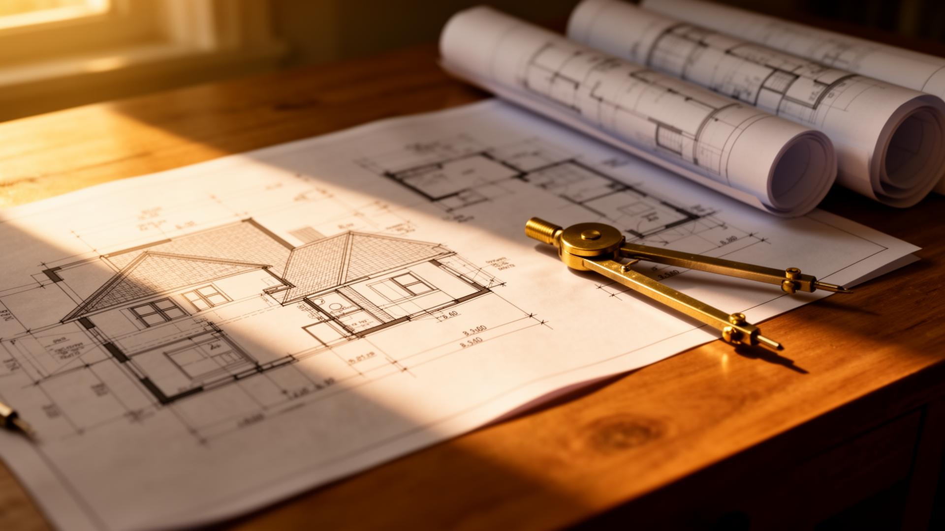 Étude de plans d'architecture